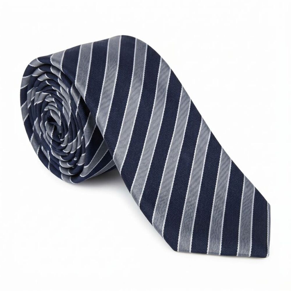 Emporio Armani Blue Silk Stripe Tie